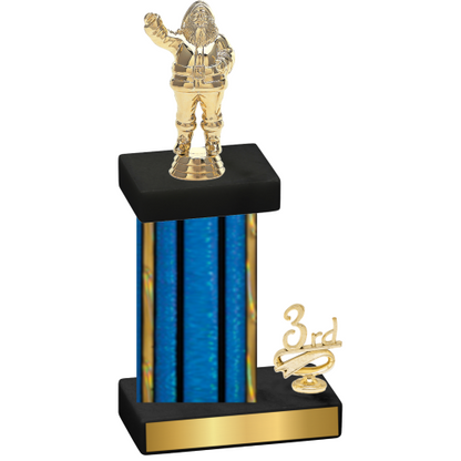 Accented Single Blue Glacier Third Place Holiday Trophy