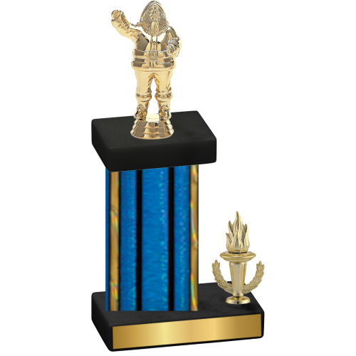 Accented Single Blue Glacier Victory Holiday Trophy