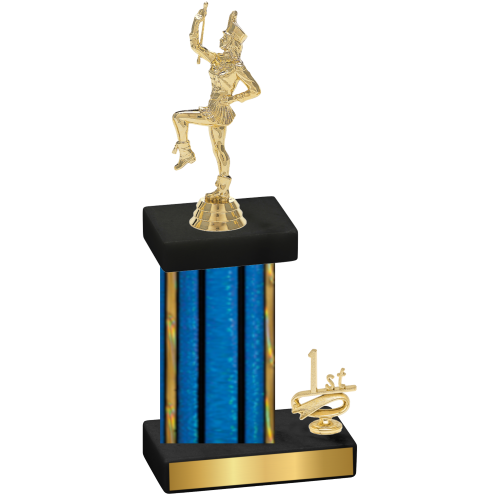 Accented Single Blue Glacier First Place Majorette Trophy