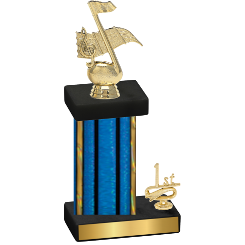 Accented Single Blue Glacier First Place Music Trophy