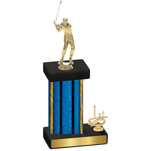 Accented Single Blue Glacier First Place Golf Trophy