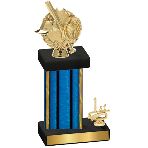 Accented Single Blue Glacier First Place Baseball Trophy