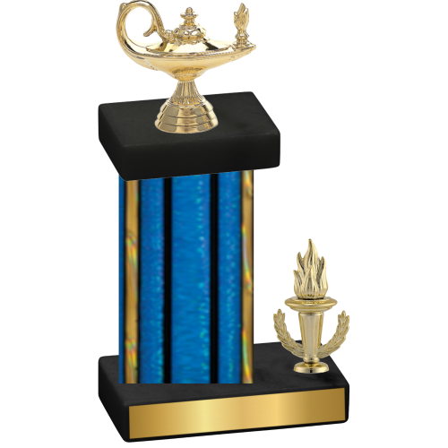 Accented Single Blue Glacier Victory Academics Trophy