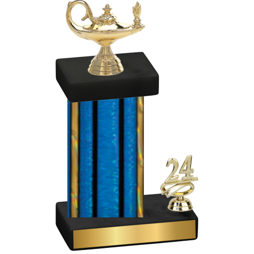 Accented Single Blue Glacier Year Academics Trophy