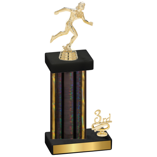 Accented Single Black Glacier Third Place Running Trophy