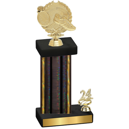 Accented Single Black Glacier Year Running Trophy