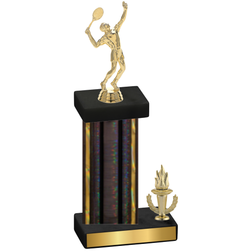 Accented Single Black Glacier Victory Tennis Trophy