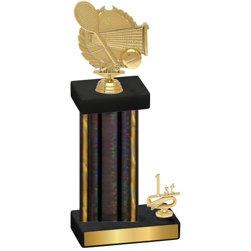 Accented Single Black Glacier First Place Tennis Trophy