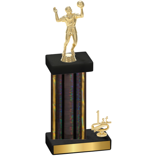 Accented Single Black Glacier First Place Volleyball Trophy