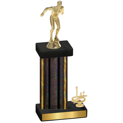 Accented Single Black Glacier First Place Swimming Trophy