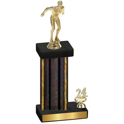 Accented Single Black Glacier Year Swimming Trophy