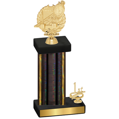 Accented Single Black Glacier First Place Swimming Trophy