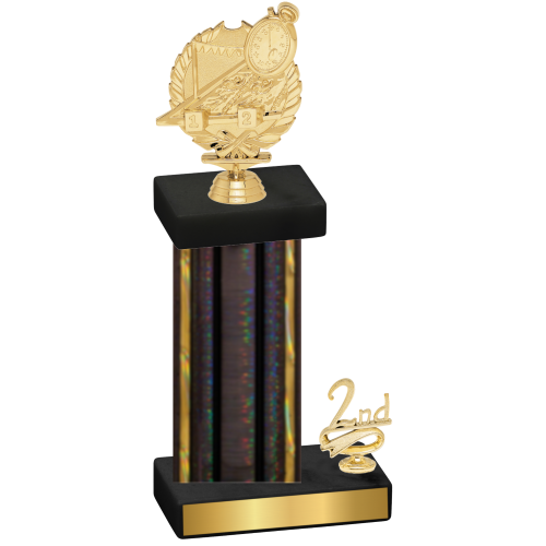 Accented Single Black Glacier Second Place Swimming Trophy