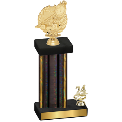 Accented Single Black Glacier Year Swimming Trophy