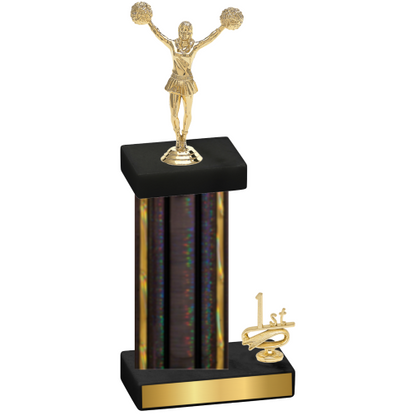 Accented Single Black Glacier First Place Cheerleading Trophy