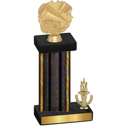 Accented Single Black Glacier Victory Cheerleading Trophy