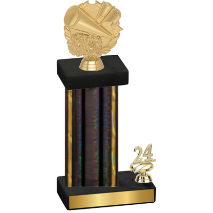 Accented Single Black Glacier Year Cheerleading Trophy