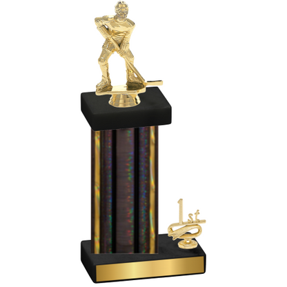 Accented Single Black Glacier First Place Hockey Trophy