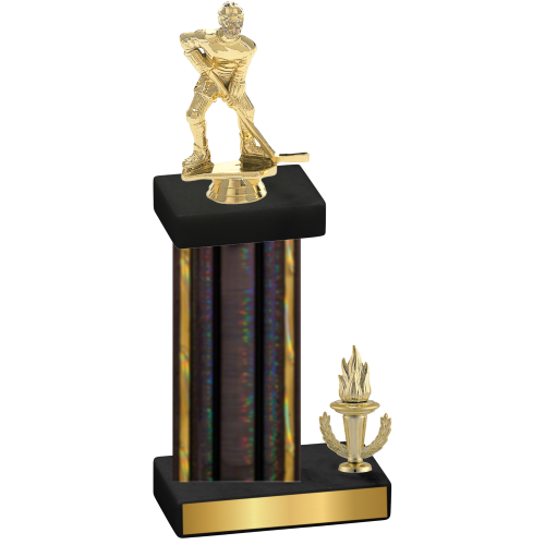 Accented Single Black Glacier Victory Hockey Trophy