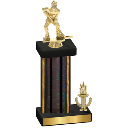 Accented Single Black Glacier Victory Hockey Trophy