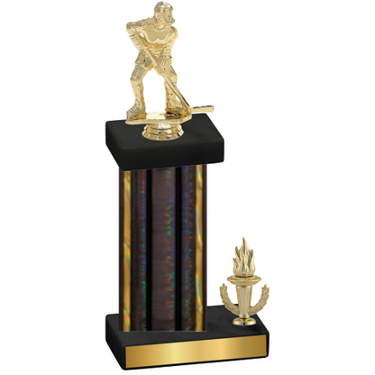 Accented Single Black Glacier Victory Hockey Trophy