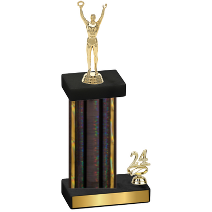 Accented Single Black Glacier Year Victory Trophy