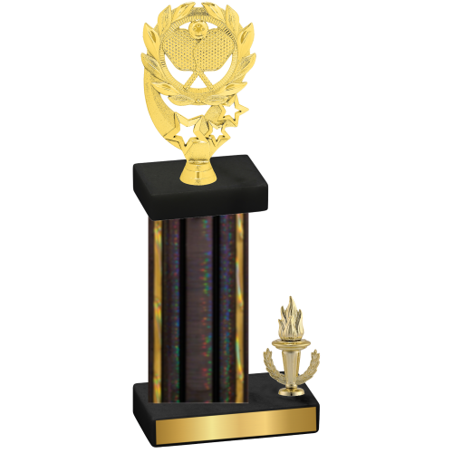 Accented Single Black Glacier Victory Pickleball Trophy