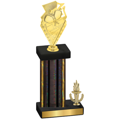 Accented Single Black Glacier Victory Pickleball Trophy