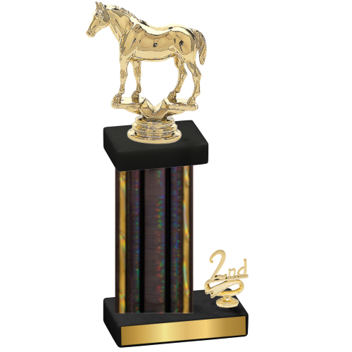 Accented Single Black Glacier Second Place Horses Trophy