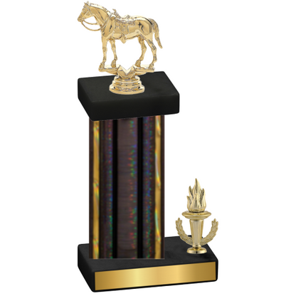 Accented Single Black Glacier Victory Horses Trophy