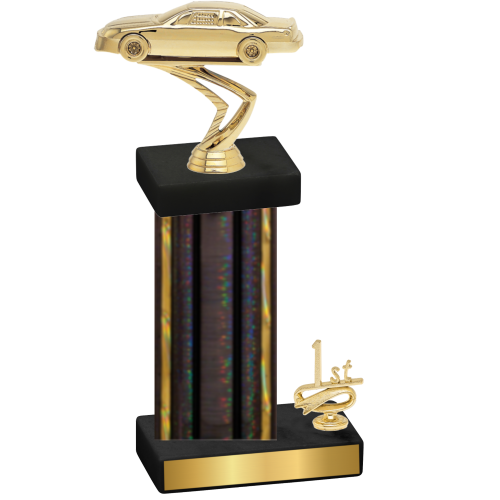 Accented Single Black Glacier First Place Cars Trophy