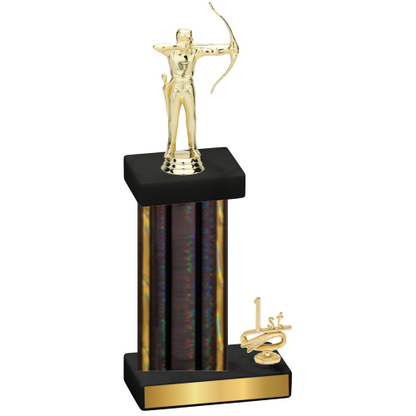 Accented Single Black Glacier First Place Archery Trophy