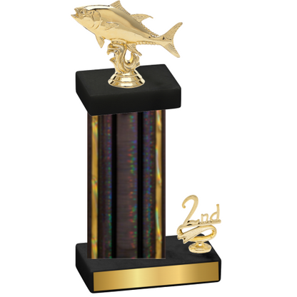 Accented Single Black Glacier Second Place Fishing Trophy