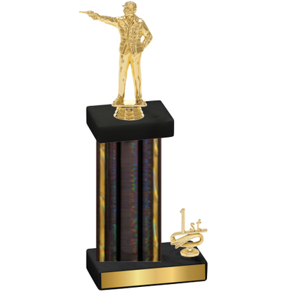 Accented Single Black Glacier First Place Shooter Trophy