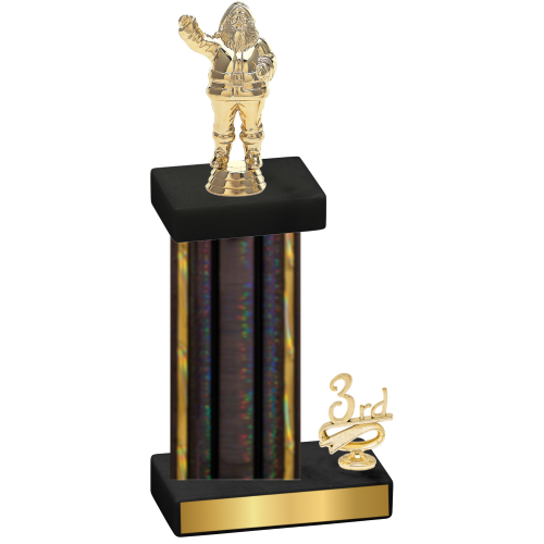 Accented Single Black Glacier Third Place Holiday Trophy