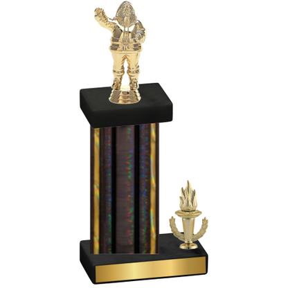 Accented Single Black Glacier Victory Holiday Trophy