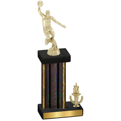 Accented Single Black Glacier Victory Basketball Trophy