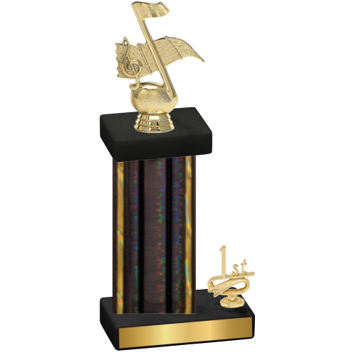 Accented Single Black Glacier First Place Music Trophy