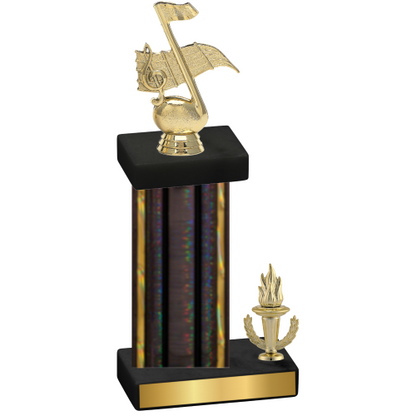 Accented Single Black Glacier Victory Music Trophy