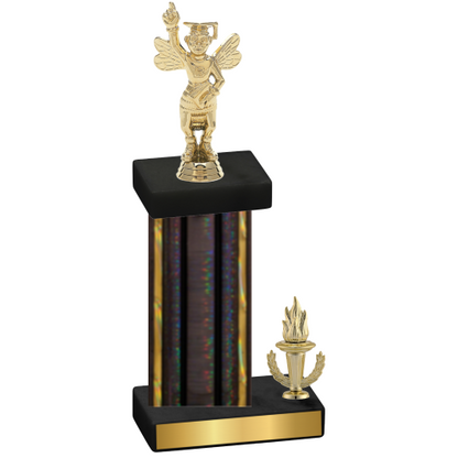 Accented Single Black Glacier Victory Academics Trophy