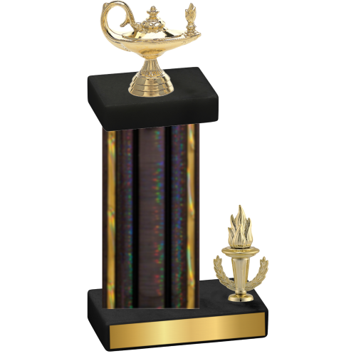 Accented Single Black Glacier Victory Academics Trophy