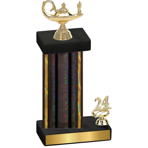 Accented Single Black Glacier Year Academics Trophy