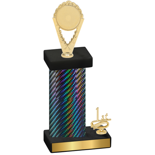 Accented Single Black Carbon Fiber First Place Insert Trophy