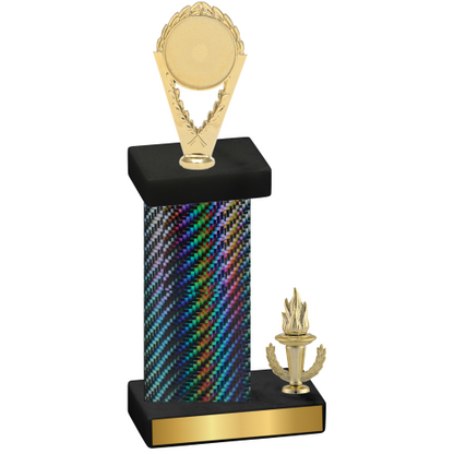 Accented Single Black Carbon Fiber Victory Insert Trophy