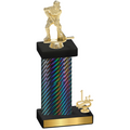Accented Single Black Carbon Fiber First Place Hockey Trophy