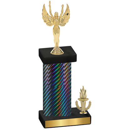 Accented Single Black Carbon Fiber Victory Victory Trophy