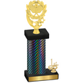 Accented Single Black Carbon Fiber First Place Pickleball Trophy