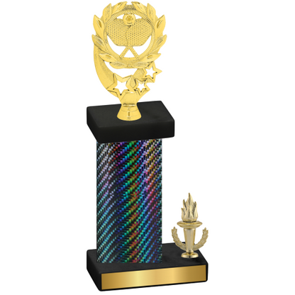 Accented Single Black Carbon Fiber Victory Pickleball Trophy