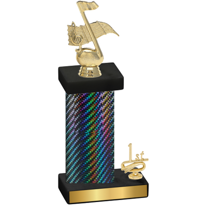 Accented Single Black Carbon Fiber First Place Music Trophy