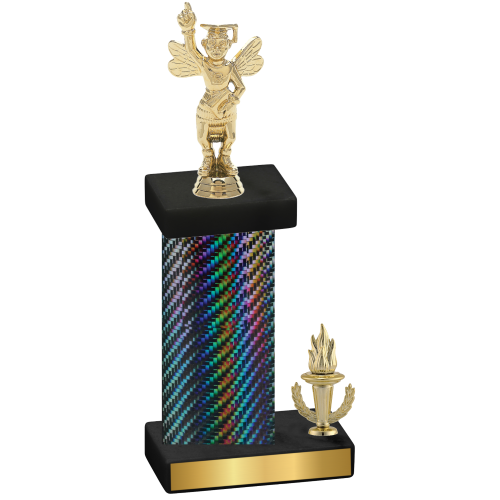 Accented Single Black Carbon Fiber Victory Academics Trophy